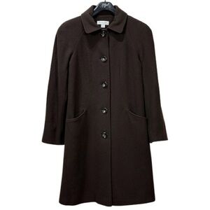 Preston & York 80% Wool Chocolate Brown Coat Women’s Size 6